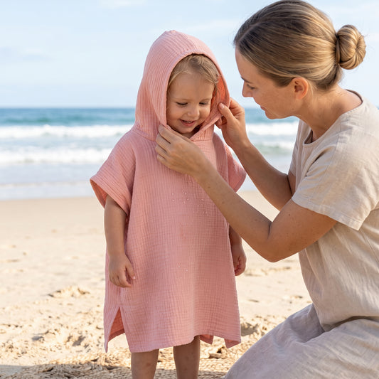 Little Manta Coast Kids Beach Poncho