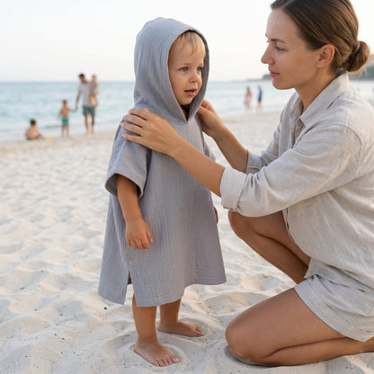 Little Manta Coast Kids Beach Poncho