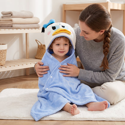 Little Manta Plush Baby Hooded Towel