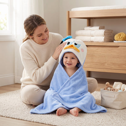 Little Manta Plush Baby Hooded Towel