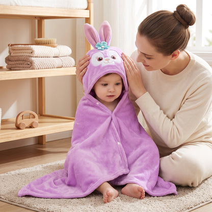 Little Manta Plush Baby Hooded Towel