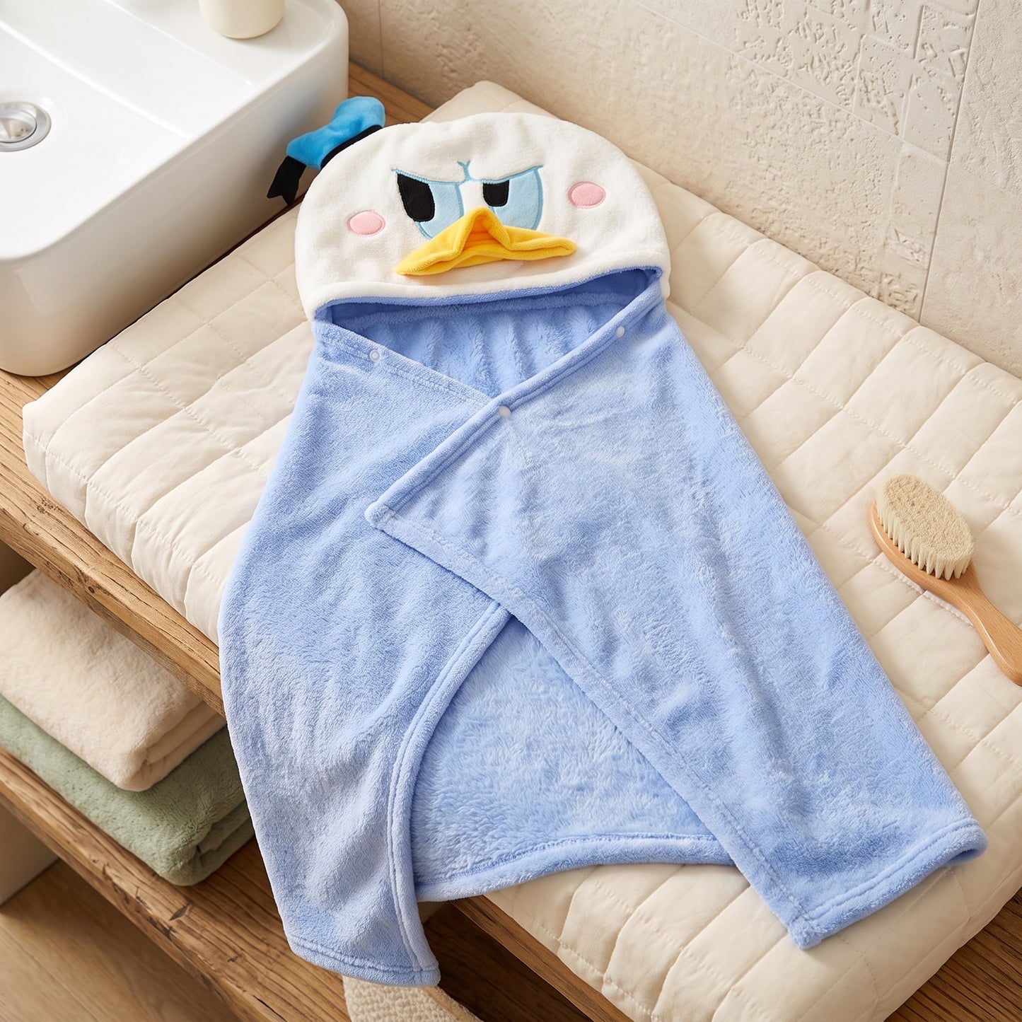 Little Manta Plush Baby Hooded Towel