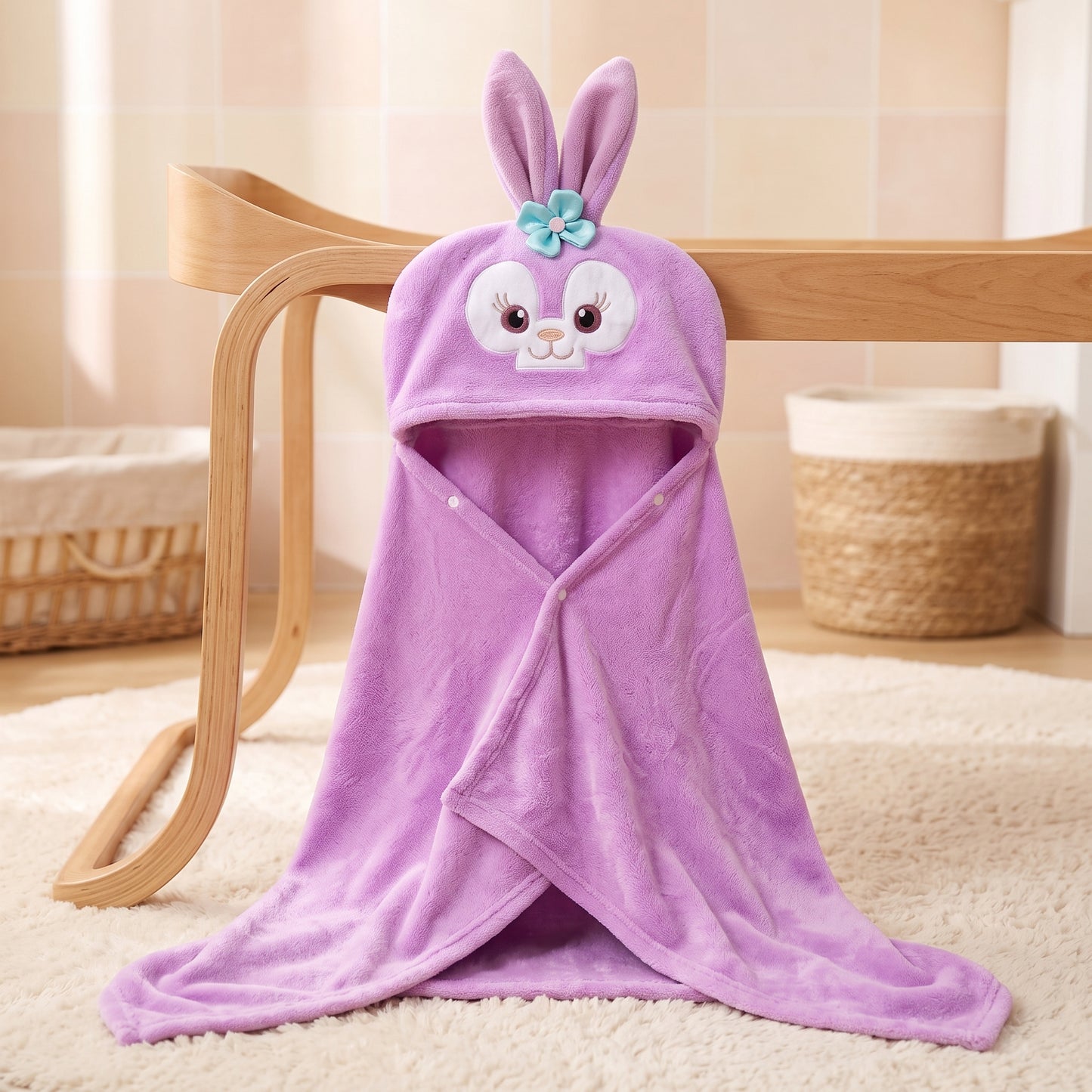Little Manta Plush Baby Hooded Towel