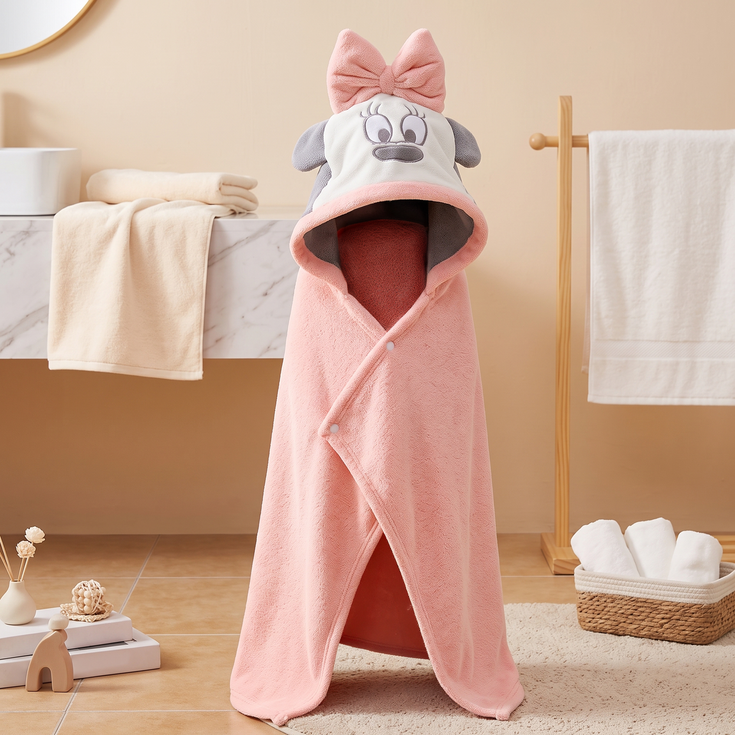 Little Manta Plush Baby Hooded Towel