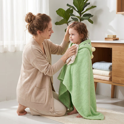 Little Manta Baby Kids Hooded Bathrobe