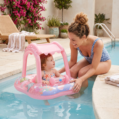 Little Manta Canopy Baby Pool Float
