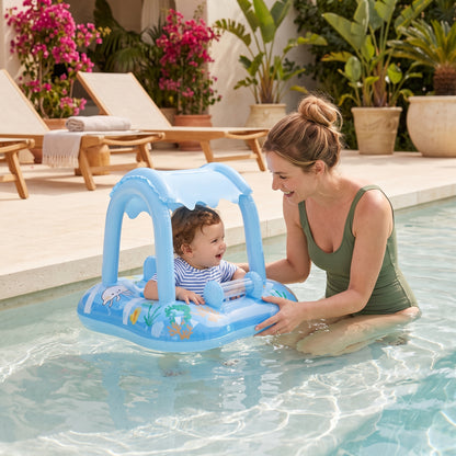 Little Manta Canopy Baby Pool Float