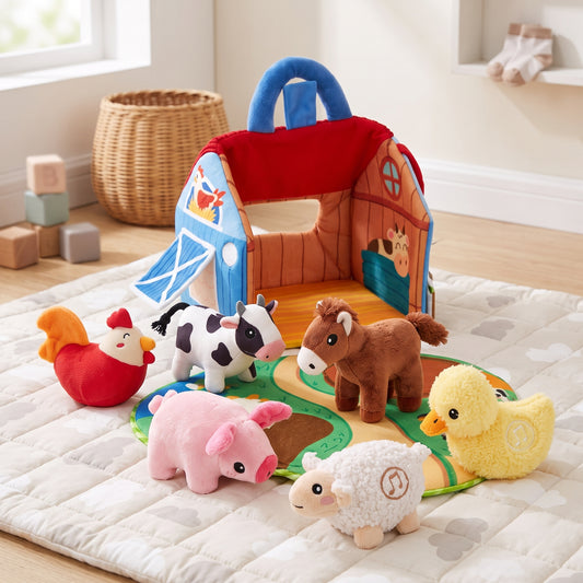 Little Manta Farmyard Plush Animal Set