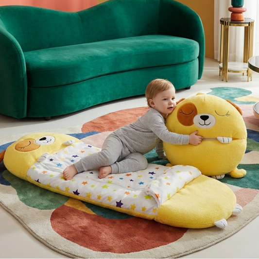 2 in 1 Plush Cuddle Toy and Kids Sleeping Bag