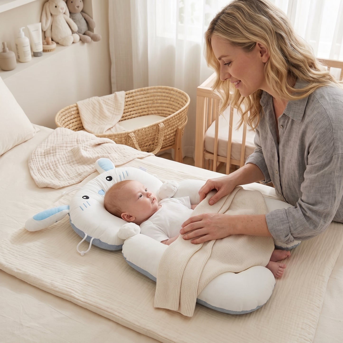 Little Manta Shape Newborn Head Pillow