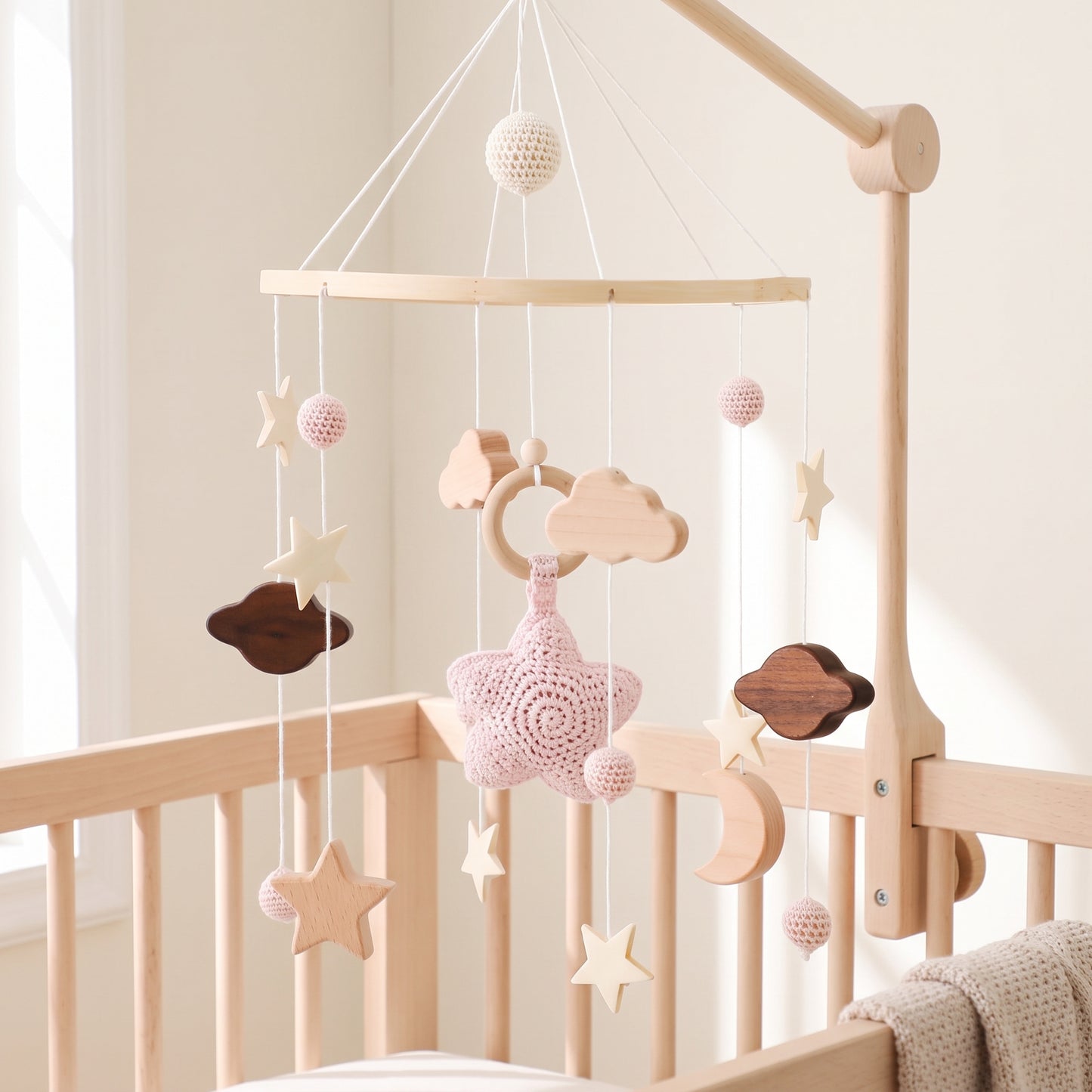 Little Manta Starry Wooden Crib Mobile