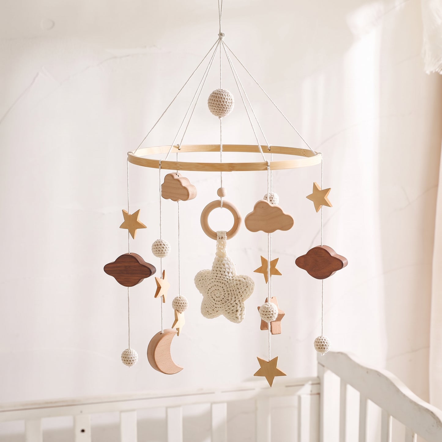 Little Manta Starry Wooden Crib Mobile