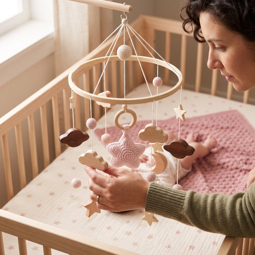 Little Manta Starry Wooden Crib Mobile