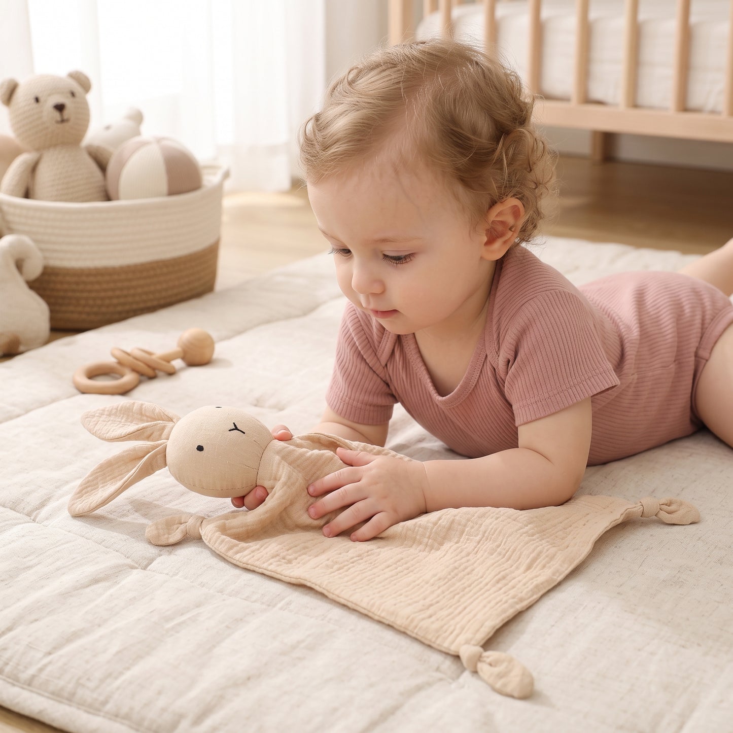 Little Manta Bunny Baby Comforter Blanket