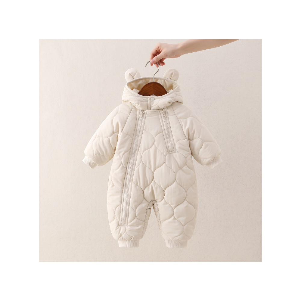 Little Manta Quilted Hooded Baby Romper