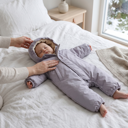 Little Manta Hooded Baby Snowsuit