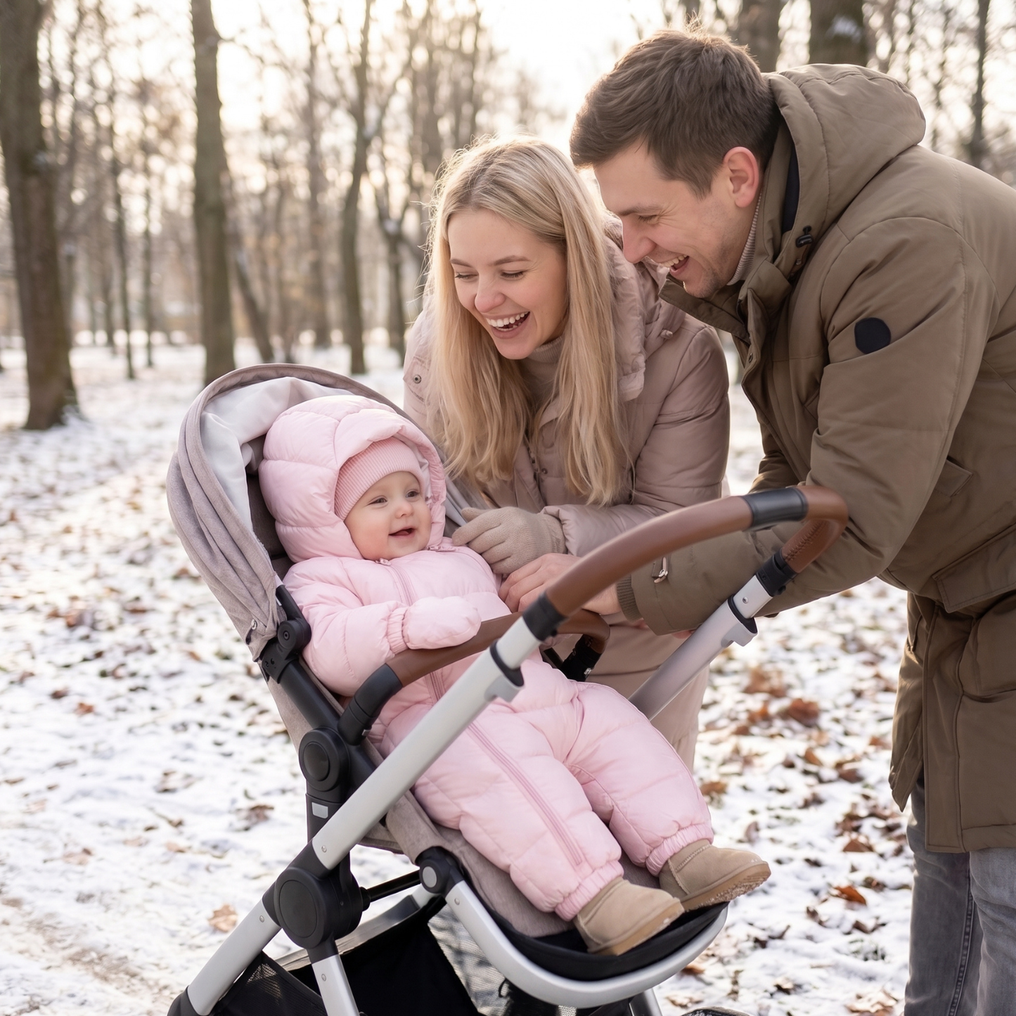 Little Manta Hooded Baby Snowsuit