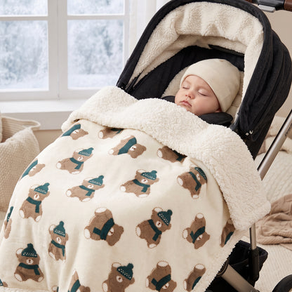 Little Manta Flannel Baby Stroller Blanket