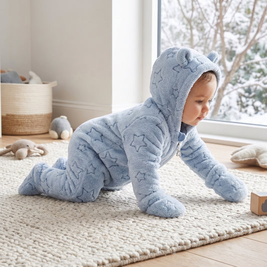 Little Manta Fleece Baby Crawling Romper