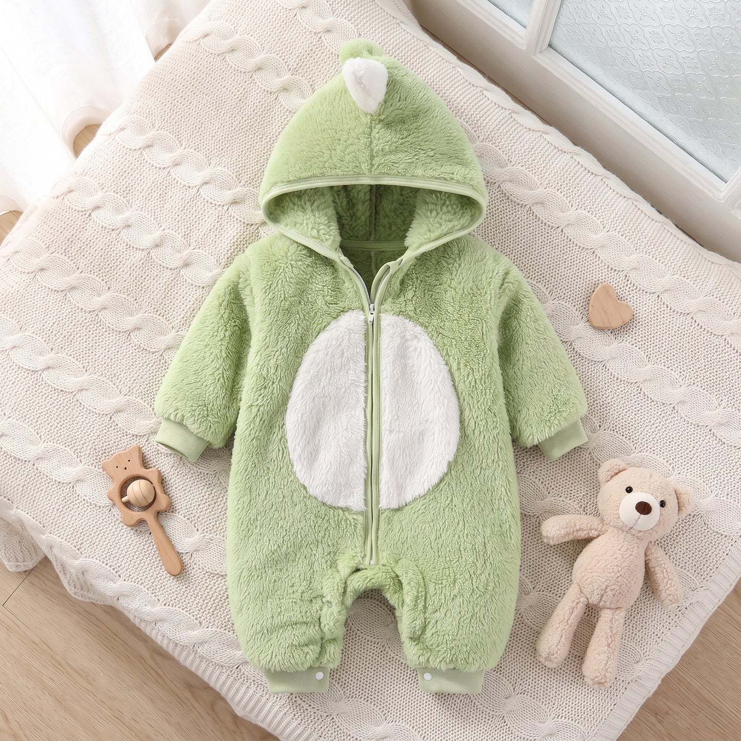 Little Manta Plush Baby Winter Romper