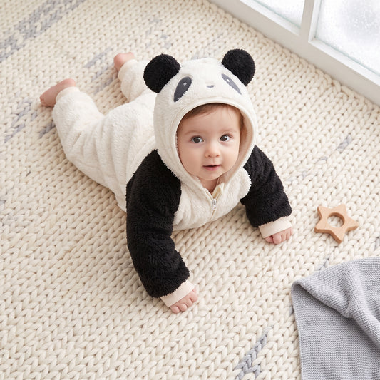 Little Manta Plush Baby Winter Romper