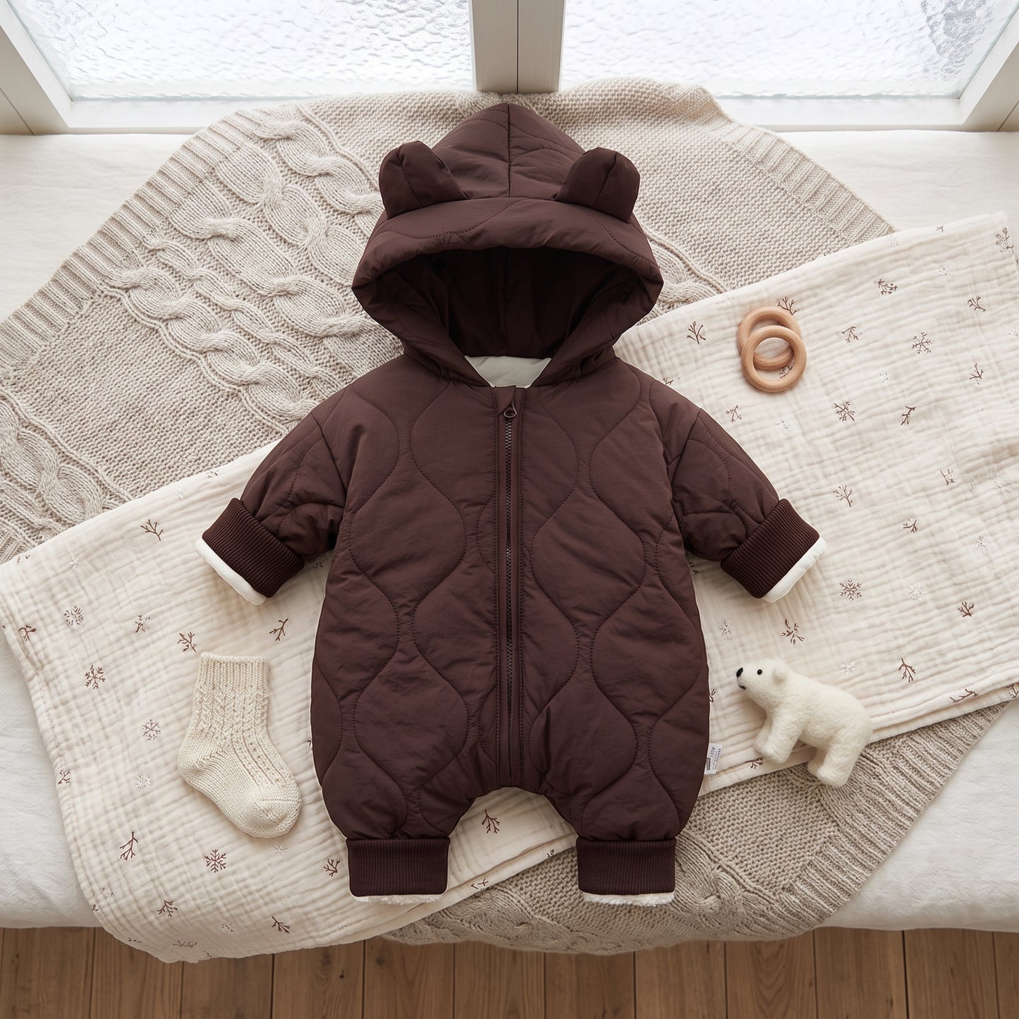 Little Manta Cotton Baby Winter Romper
