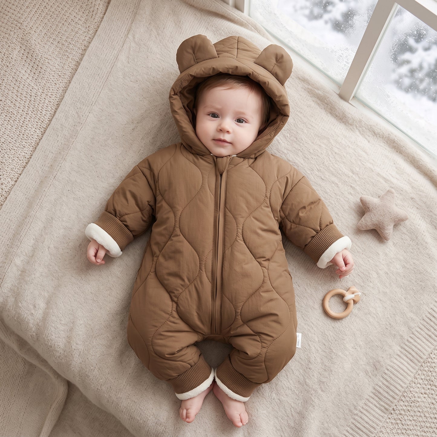 Little Manta Cotton Baby Winter Romper