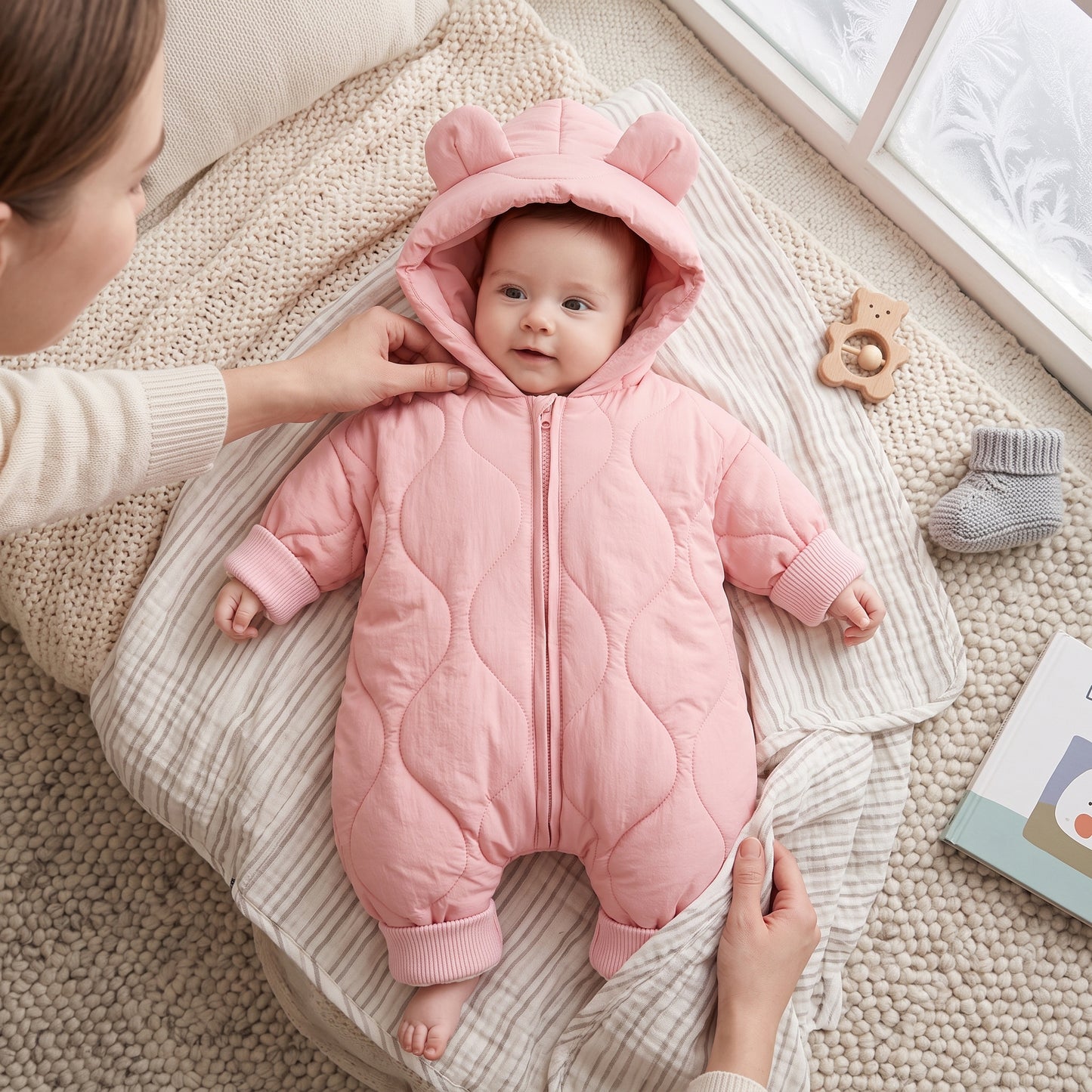 Little Manta Cotton Baby Winter Romper