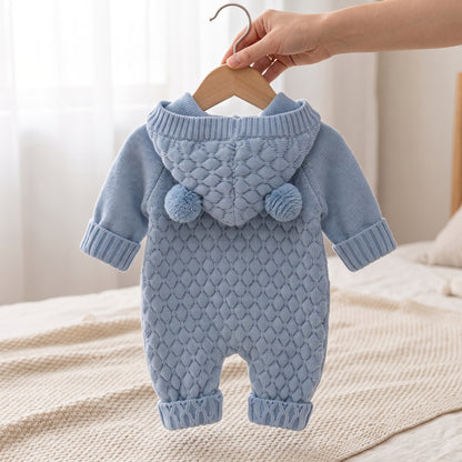 Little Manta Bear Knit Baby Onesie