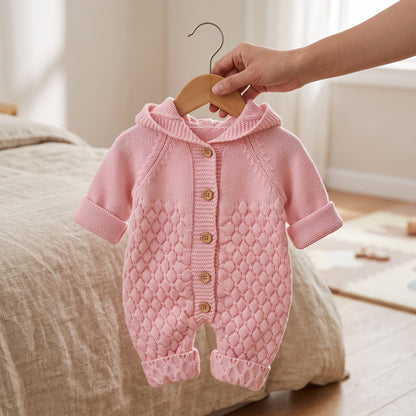 Little Manta Bear Knit Baby Onesie