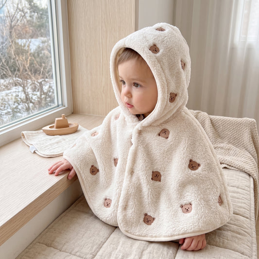 Little Manta Double-Layer Soft Fleece Cape