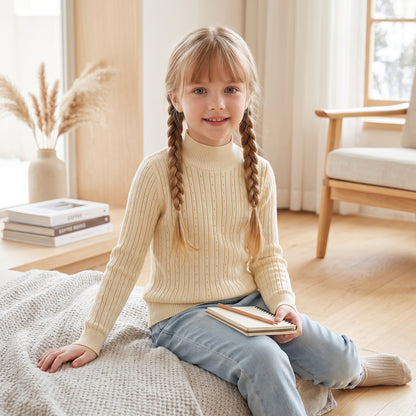 Little Manta Knit Baby Turtleneck Sweater