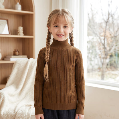 Little Manta Knit Baby Turtleneck Sweater