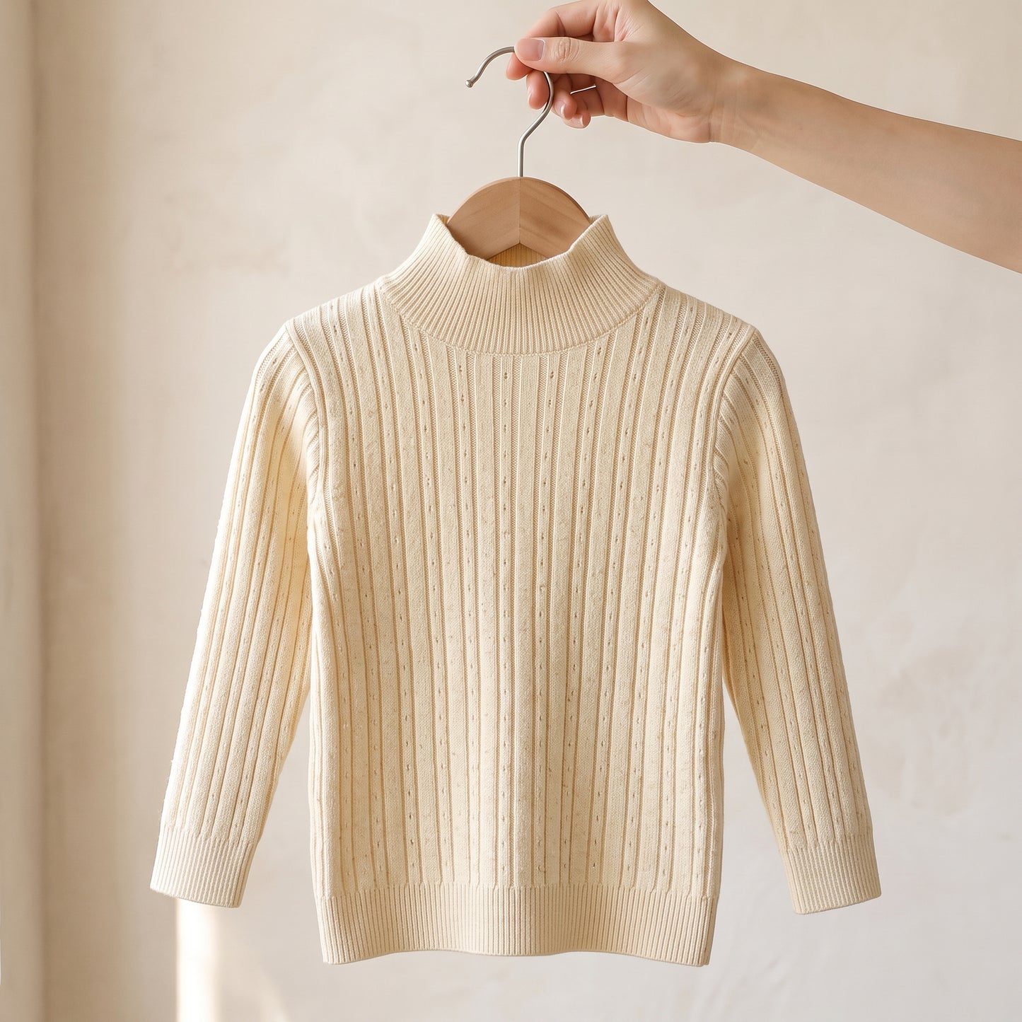 Little Manta Knit Baby Turtleneck Sweater