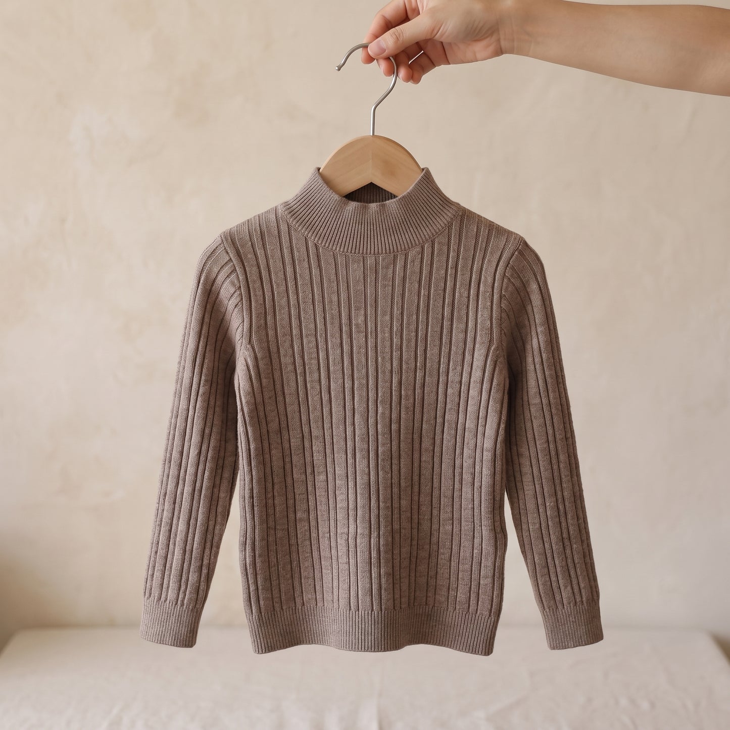 Little Manta Knit Baby Turtleneck Sweater
