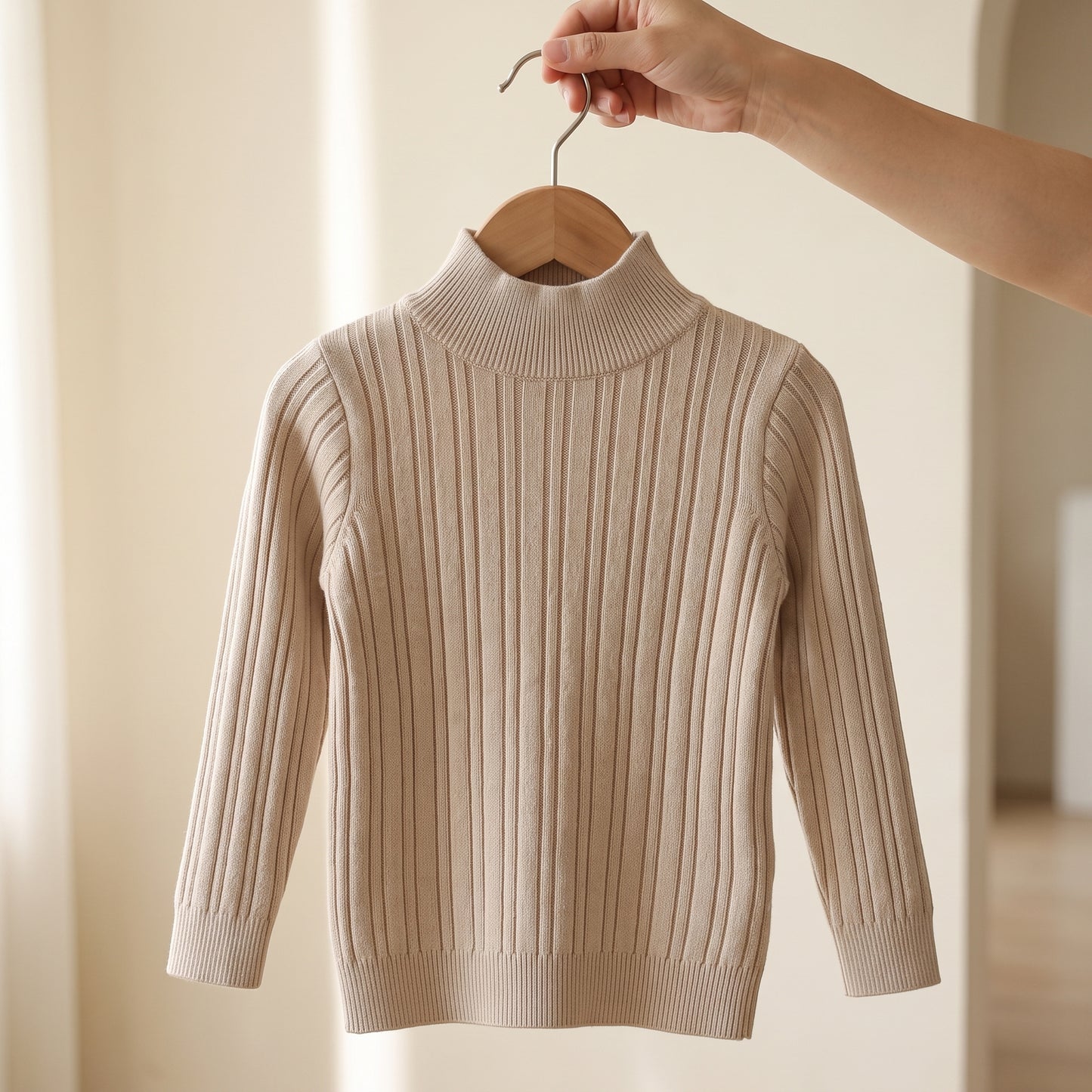 Little Manta Knit Baby Turtleneck Sweater