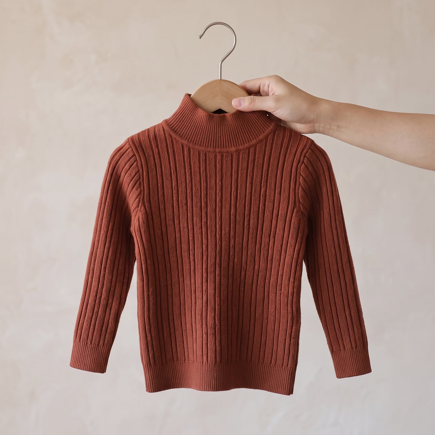 Little Manta Knit Baby Turtleneck Sweater