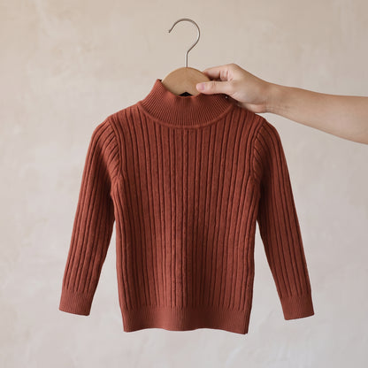 Little Manta Knit Baby Turtleneck Sweater