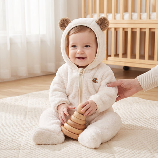 Little Manta Flannel Baby Winter Jumpsuit
