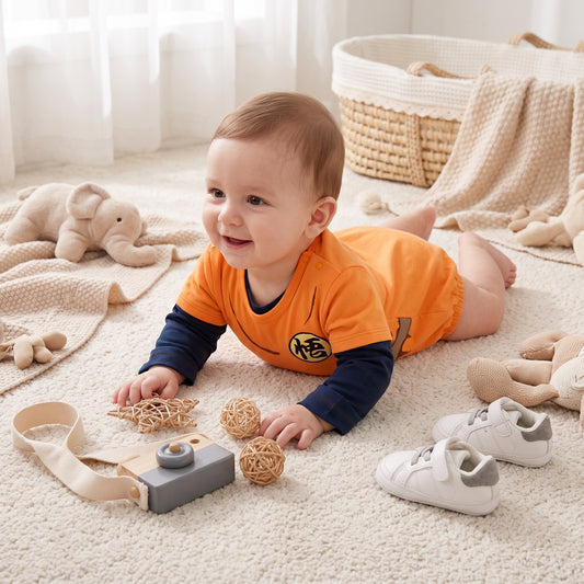 Little Manta Little Hero Character Baby Onesie