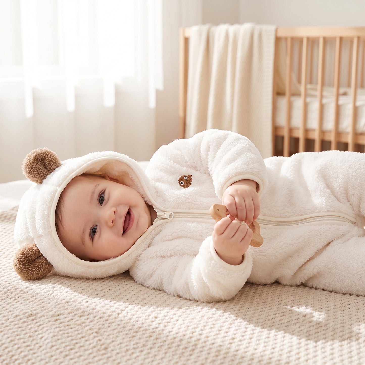 Little Manta Flannel Baby Winter Jumpsuit