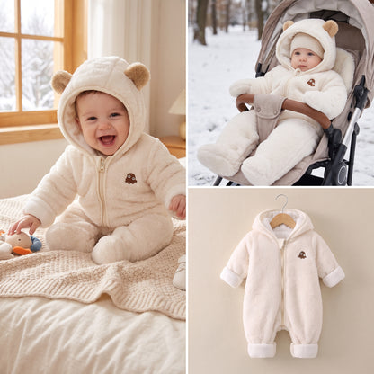 Little Manta Flannel Baby Winter Jumpsuit