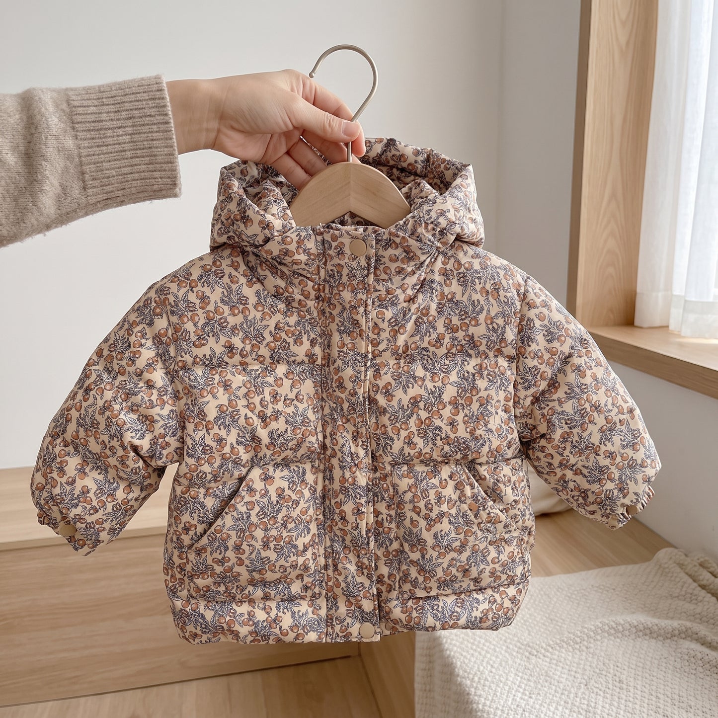 Little Manta Floral Baby Down Jacket