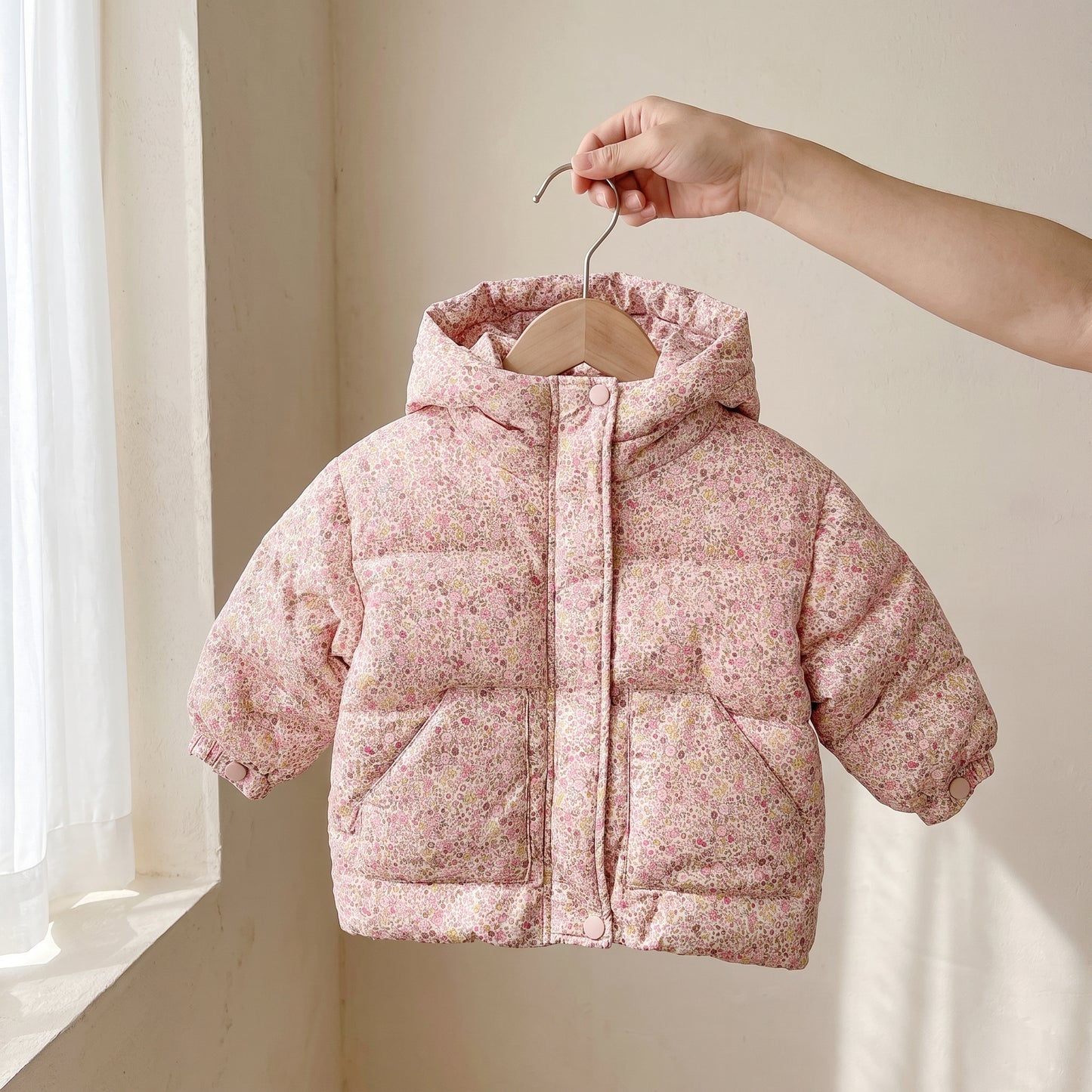 Little Manta Floral Baby Down Jacket