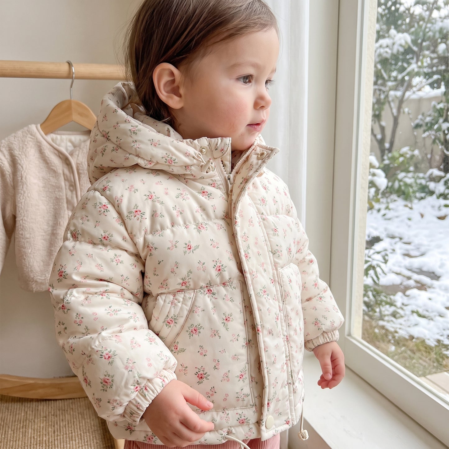 Little Manta Floral Baby Down Jacket