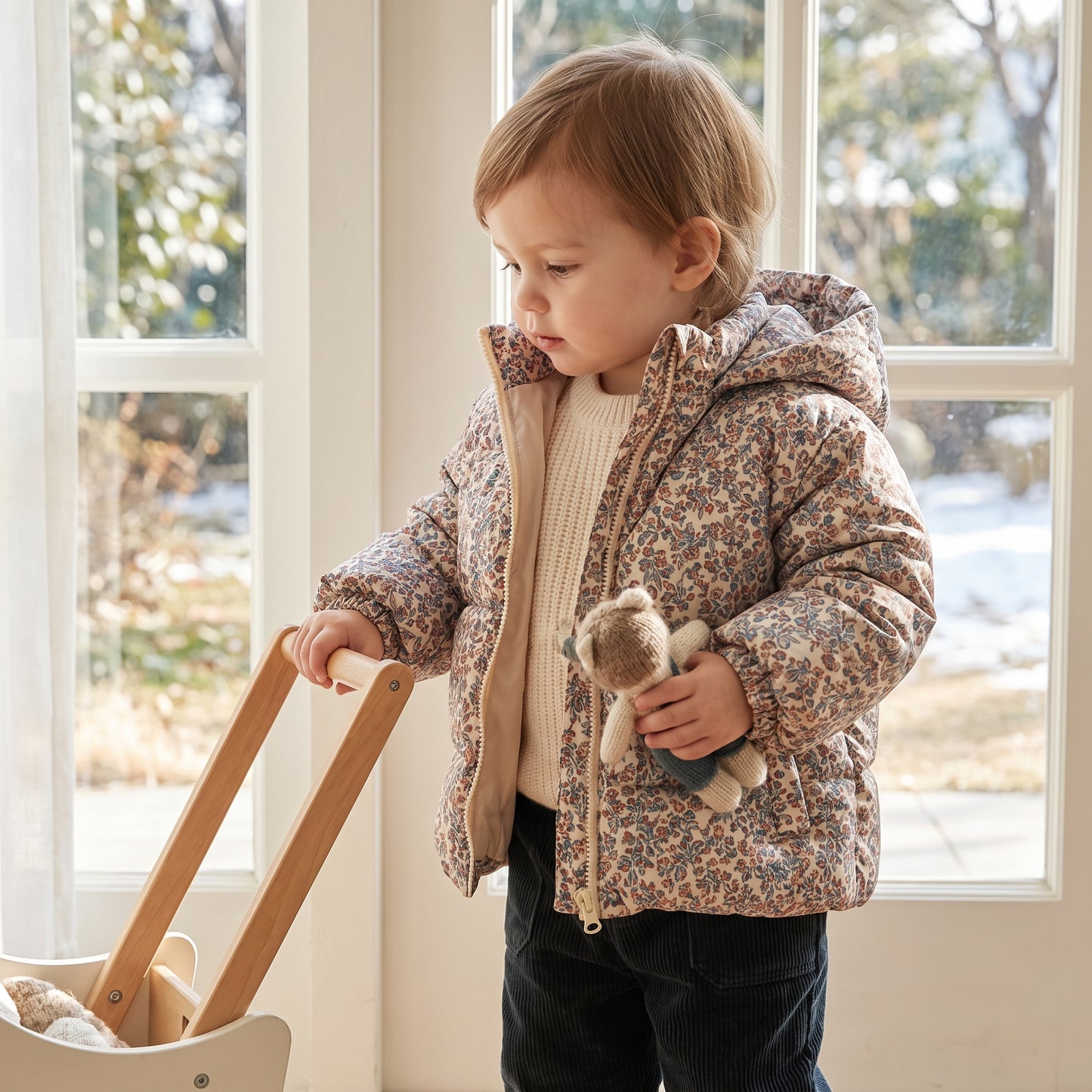 Little Manta Floral Baby Down Jacket