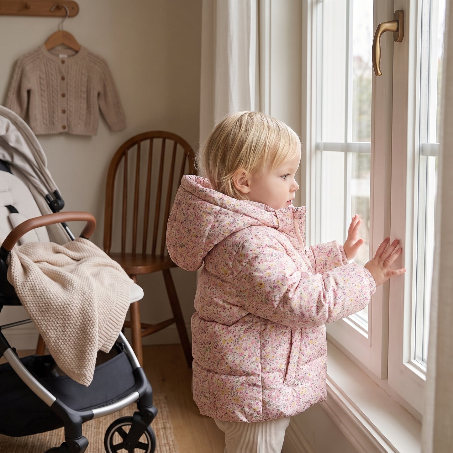 Little Manta Floral Baby Down Jacket