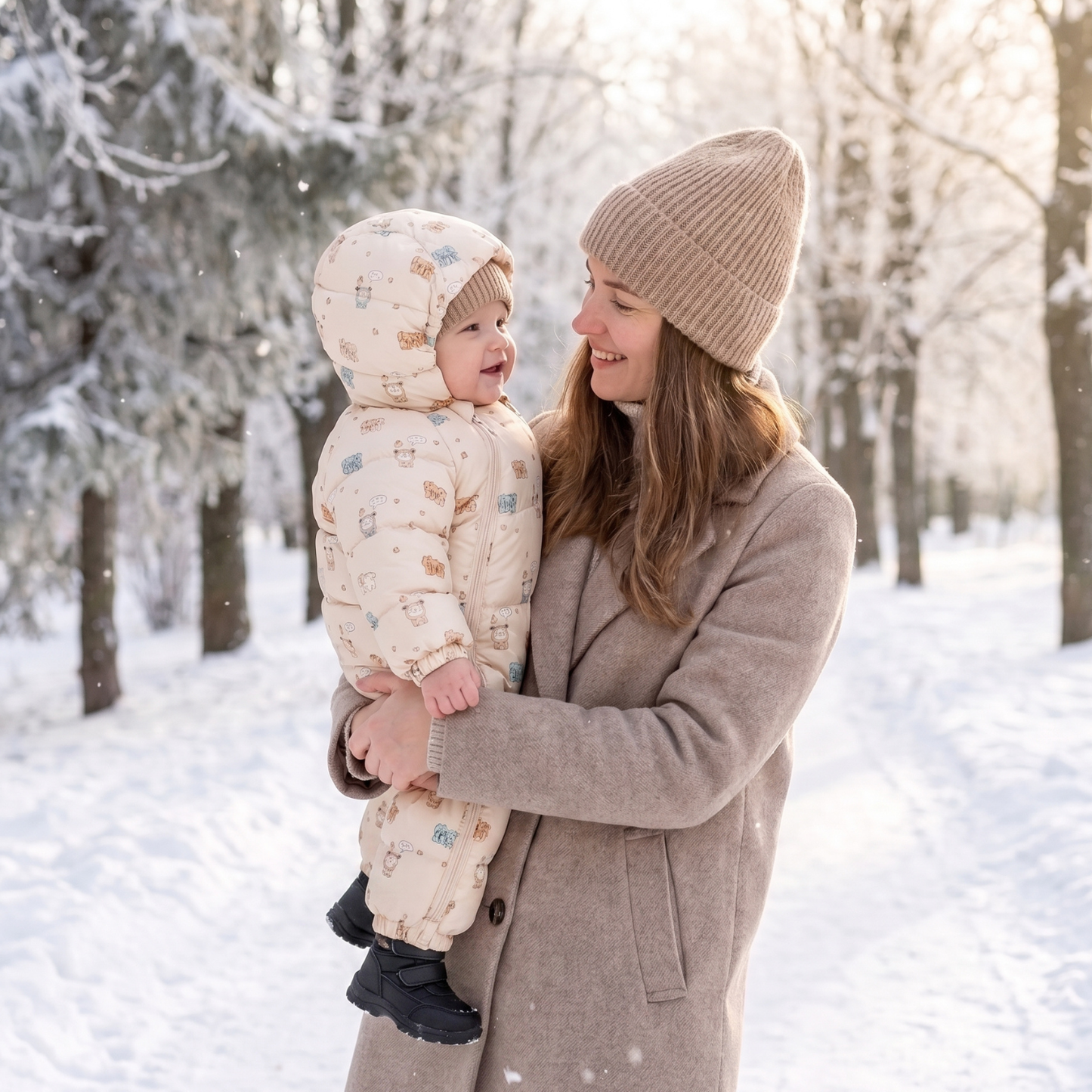 Little Manta Hooded Baby Snowsuit