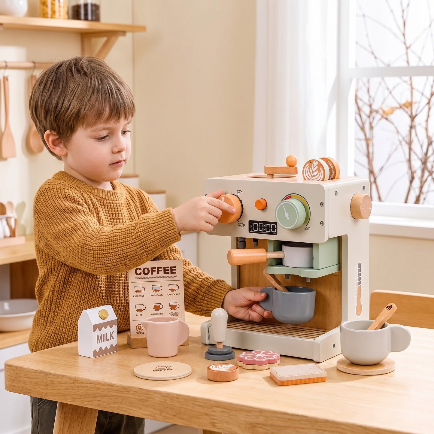Little Manta Barista Wooden Play Set