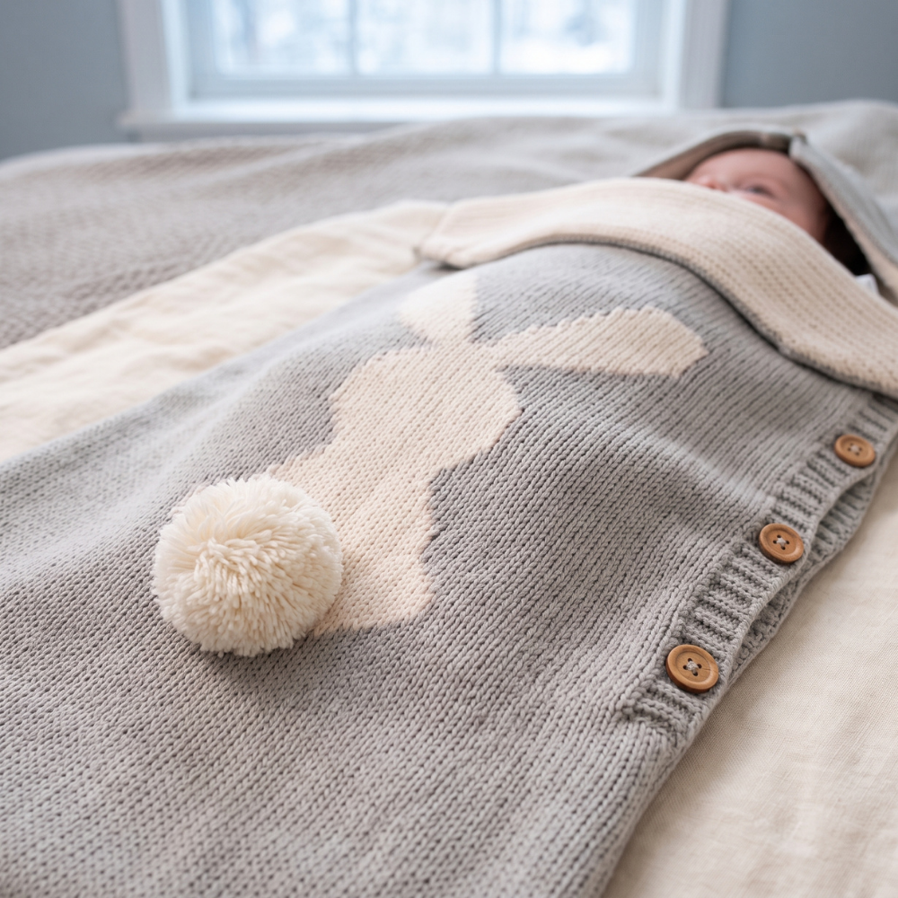 Little Manta Bunny Knit Sleep Sack